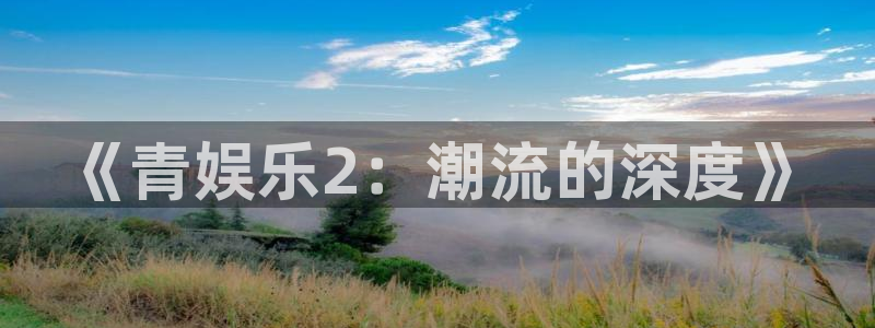 wg电子：《青娱乐2：潮流的深度》